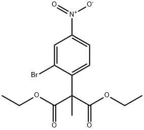 Diethyl 2-(2-bromo-4-nitrophenyl)-2-methylmalonate Struktur