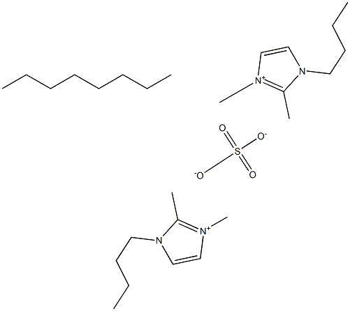 1-butyl-2,3-dimethylimidazolium octanesulfate
 Struktur