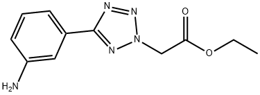 [5-(3-Amino-phenyl)-tetrazol-2-yl]-acetic acid ethyl ester Struktur