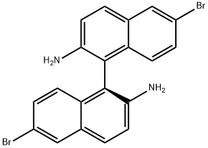 (1S)-6,6'-dibromo-[1,1'-Binaphthalene]-2,2'-diamine Struktur