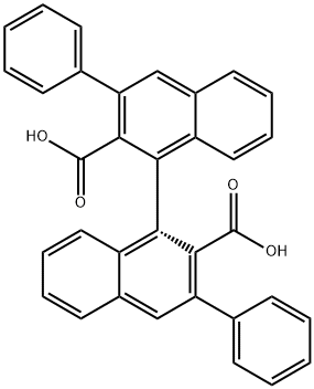 (1R)-3,3'-
diphenyl-[1,1'-Binaphthalene]-2,2'-dicarboxylic acid Struktur