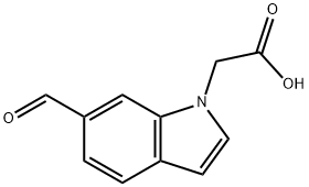 (6-Formyl-indol-1-yl)-acetic acid Struktur