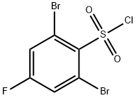 2,6-dibromo-4-fluorobenzene-1-sulfonyl chloride Struktur