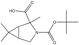 3-Azabicyclo[3.1.0]hexane-2,3-dicarboxylic acid, 6,6-dimethyl-, 3-(1,1-dimethylethyl) 2-methyl ester Struktur