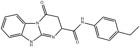 N-(4-ethylphenyl)-4-oxo-1,2,3,4-tetrahydropyrimido[1,2-a]benzimidazole-2-carboxamide Struktur