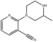 2-(3-methylpiperazin-1-yl)pyridine-3-carbonitrile Struktur