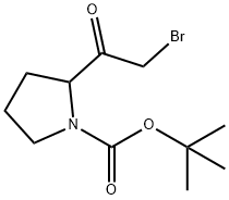 tert-butyl 2-(2-bromoacetyl)pyrrolidine-1-carboxylate Structure