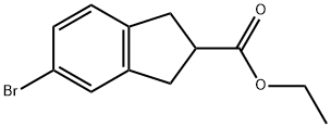 ethyl 5-bromo-2,3-dihydro-1H-indene-2-carboxylate Struktur