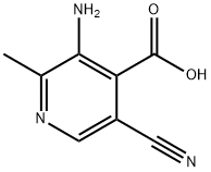 3-amino-5-cyano-2-methylisonicotinic acid Struktur