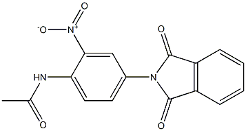 N-(4-(1,3-DIOXO-1,3-DIHYDRO-ISOINDOL-2-YL)-2-NITRO-PHENYL)-ACETAMIDE Struktur