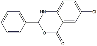 6-CHLORO-1,2-DIHYDRO-2-PHENYL-4H-3,1-BENZOXAZIN-4-ONE Struktur