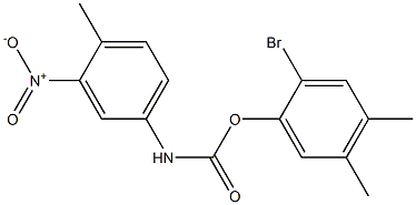 2-BROMO-4,5-DIMETHYLPHENYL N-(4-METHYL-3-NITROPHENYL)CARBAMATE Struktur