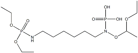 [6-(Diethoxy-phosphorylamino)-hexyl]-phosphoramidic acid diethyl ester Struktur