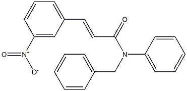 N-benzyl-3-(3-nitrophenyl)-N-phenylacrylamide Struktur