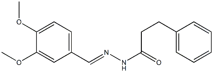 N'-(3,4-dimethoxybenzylidene)-3-phenylpropanohydrazide Struktur