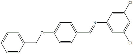 N-[4-(benzyloxy)benzylidene]-3,5-dichloroaniline Struktur