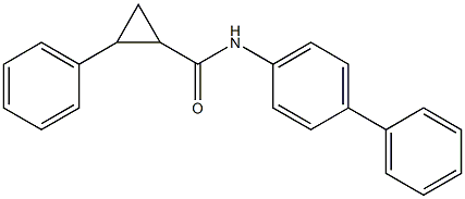 N-4-biphenylyl-2-phenylcyclopropanecarboxamide Struktur