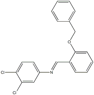 N-[2-(benzyloxy)benzylidene]-3,4-dichloroaniline Struktur