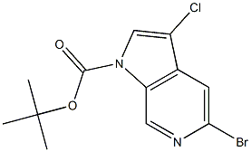 5-Bromo-3-chloro-pyrrolo[2,3-c]pyridine-1-carboxylic acid tert-butyl ester Struktur