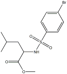 methyl 2-(4-bromophenylsulfonamido)-4-methylpentanoate Struktur