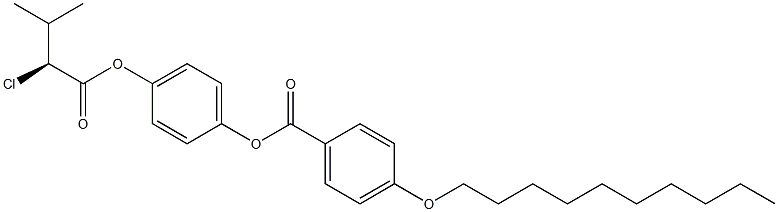 4-((S)-(+)-2-CHLORO-3-METHYLBUTYRYLOXY)-PHENYL 4-(DECYLOXY)BENZOATE Struktur