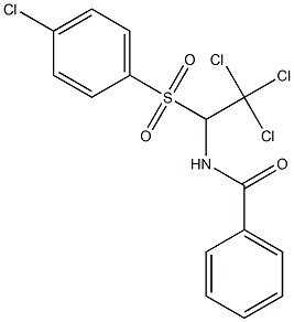 N-(2,2,2-TRICHLORO-1-(4-CHLORO-BENZENESULFONYL)-ETHYL)-BENZAMIDE Struktur