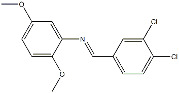 N-(3,4-DICHLOROBENZYLIDENE)-2,5-DIMETHOXYANILINE Struktur