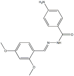 4-AMINOBENZOIC (2,4-DIMETHOXYBENZYLIDENE)HYDRAZIDE Struktur