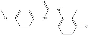 1-(3-CHLORO-2-METHYLPHENYL)-3-(4-METHOXYPHENYL)UREA Struktur