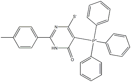 2-(4-METHYLPHENYL)-6-OXO-5-(TRIPHENYLPHOSPHONIO)-1,6-DIHYDRO-4-PYRIMIDINETHIOLATE Struktur