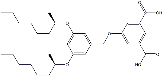 5-(3,5-bis((R)-octan-2-yloxy)benzyloxy)isophthalic acid Struktur