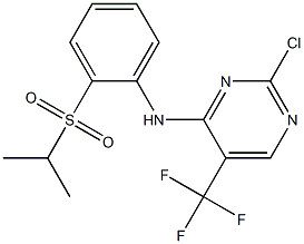 2-chloro-N-(2-(isopropylsulfonyl)phenyl)-5-(trifluoromethyl)pyrimidin-4-amine Struktur