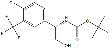 (S)-tert-butyl 1-(4-chloro-3-(trifluoromethyl)phenyl)-2-hydroxyethylcarbamate Struktur