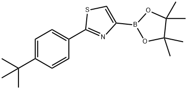 2-(4-tert-Butylphenyl)thiazole-4-boronic acid pinacol ester Struktur