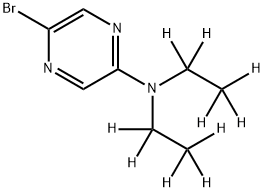 2-Bromo-5-(diethylamino-d10)-pyrazine Struktur