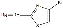 4-Bromo-2-(cyano-13C, 15N)thiazole Struktur