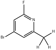 4-Bromo-2-fluoro-6-(methyl-d3)-pyridine Struktur