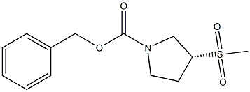 benzyl (3R)-3-methanesulfonylpyrrolidine-1-carboxylate Struktur