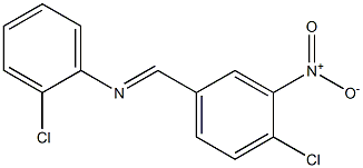 (4-chloro-3-nitrobenzylidene)(2-chlorophenyl)amine Struktur