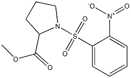 1-(2-Nitro-benzenesulfonyl)-pyrrolidine-2-carboxylic acid methyl ester Struktur