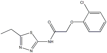 2-(2-chlorophenoxy)-N-(5-ethyl-1,3,4-thiadiazol-2-yl)acetamide Struktur