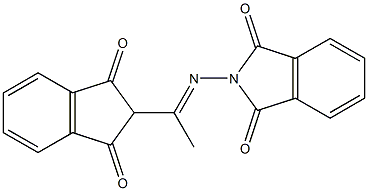 2-{[1-(1,3-dioxo-2,3-dihydro-1H-inden-2-yl)ethylidene]amino}-1H-isoindole-1,3(2H)-dione Struktur