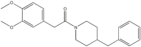 4-benzyl-1-[(3,4-dimethoxyphenyl)acetyl]piperidine Struktur