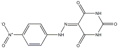 5-[(4-nitrophenyl)hydrazono]-2,4,6(1H,3H,5H)-pyrimidinetrione Struktur