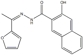 N'-[1-(2-furyl)ethylidene]-3-hydroxy-2-naphthohydrazide Struktur