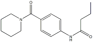 N-[4-(1-piperidinylcarbonyl)phenyl]butanamide Struktur