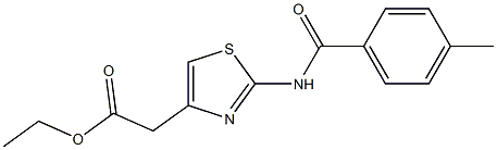 ethyl 2-(2-(4-methylbenzamido)thiazol-4-yl)acetate Struktur