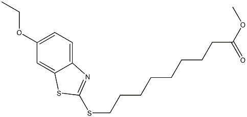 methyl 9-((6-ethoxybenzo[d]thiazol-2-yl)thio)nonanoate Struktur