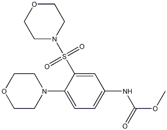 methyl (4-morpholino-3-(morpholinosulfonyl)phenyl)carbamate Struktur