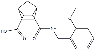 3-((2-methoxybenzyl)carbamoyl)bicyclo[2.2.1]heptane-2-carboxylic acid Struktur